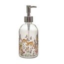 Sklenený dávkovač mydla 390 ml Flowers – Dakls