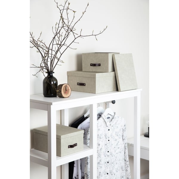 Súprava 3 béžových úložných škatúľ Bigso Box of Sweden Inge-image-2