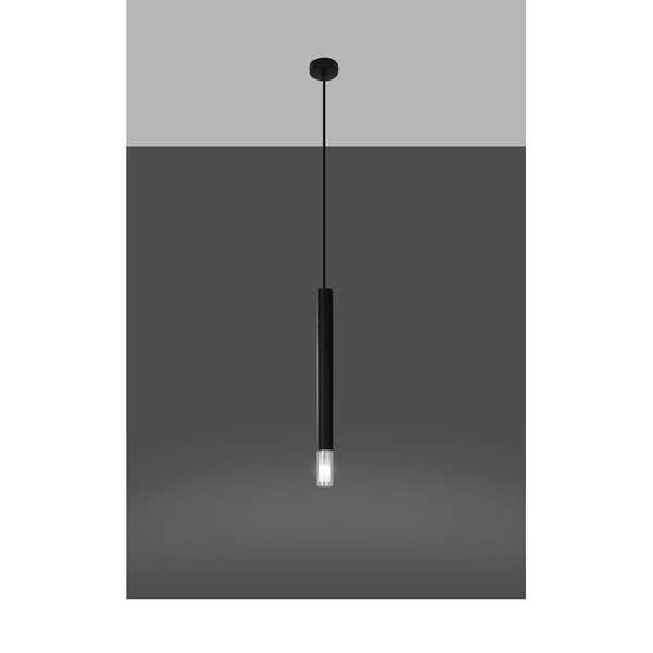 Čierne kovové závesné svietidlo ø 8 cm Vittoria – Sollux-image-4