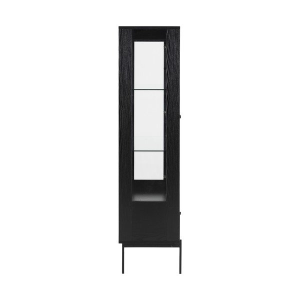 Čierna vitrína v dekore jaseňa 75x152 cm Angus – Actona-image-4