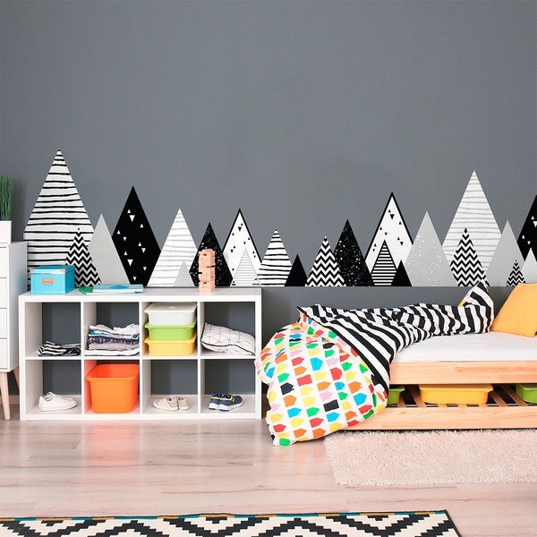 Detská samolepka na stenu Ambiance Scandinavian Giant Mountains Chica, 180 x 45 cm-image-1