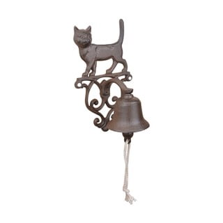 Liatinový nástenný zvonček s motívom mačky Esschert Design