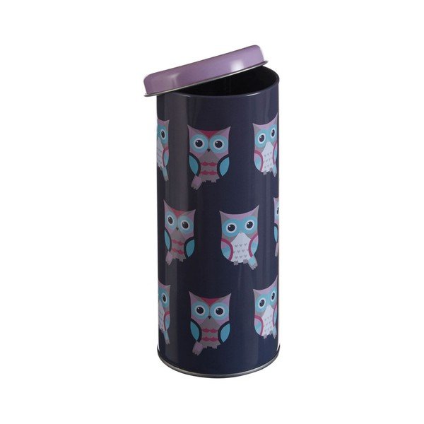 Valcovitá cínová dóza Premier Housewares Happy Owls, Ø 8 × 18 cm-image-1