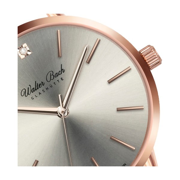 Dámske hodinky s 1 diamantom a remienkom z antikoro ocele Walter Bach Diamond-image-3