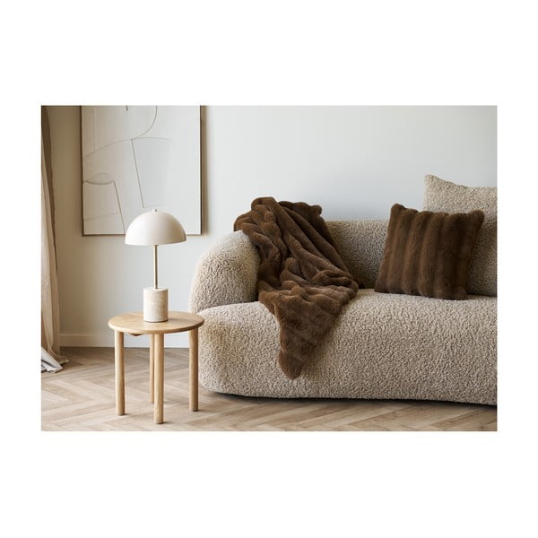 Okrúhly odkladací stolík z dubového dreva ø 40 cm Jena – House Nordic-image-4