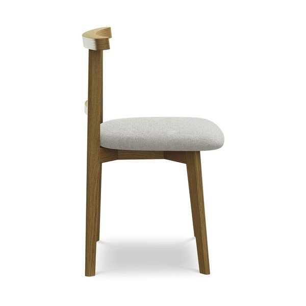 Svetlosivá jedálenská stolička z masívneho dreva Ohelo – Makamii-image-2