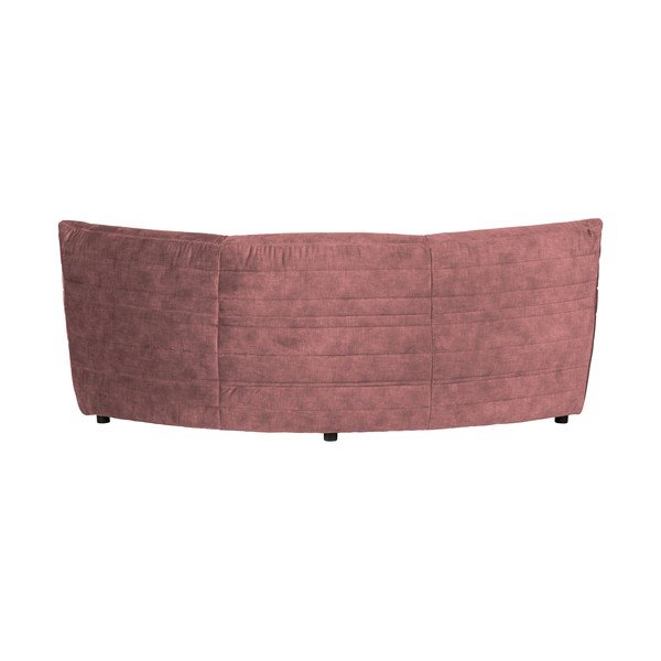 Svetloružová zamatová variabilná rohová pohovka Bag – WOOOD-image-3