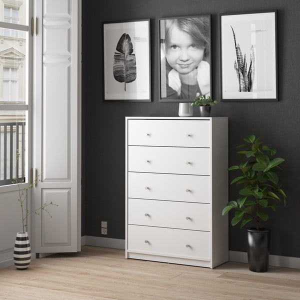 Biela komoda 72x108x30 cm May – Tvilum-image-1