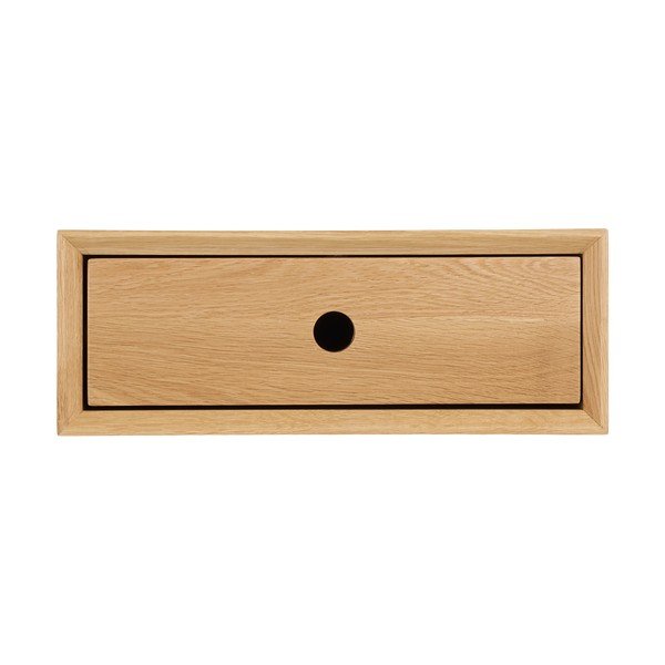 Polica z dubového dreva v svetlo prírodnej farbe 40 cm Luzern – House Nordic-image-3