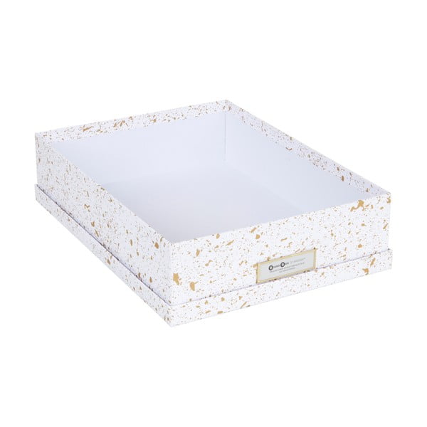 Úložná škatuľa v zlato-bielej farbe Bigso Box of Sweden Oskar-image-2