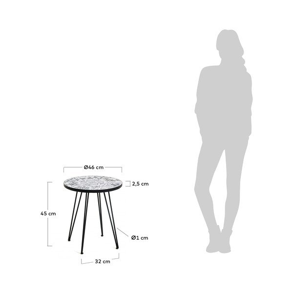 Odkladací stolík La Forma Oswalda, ø 46 cm-image-2
