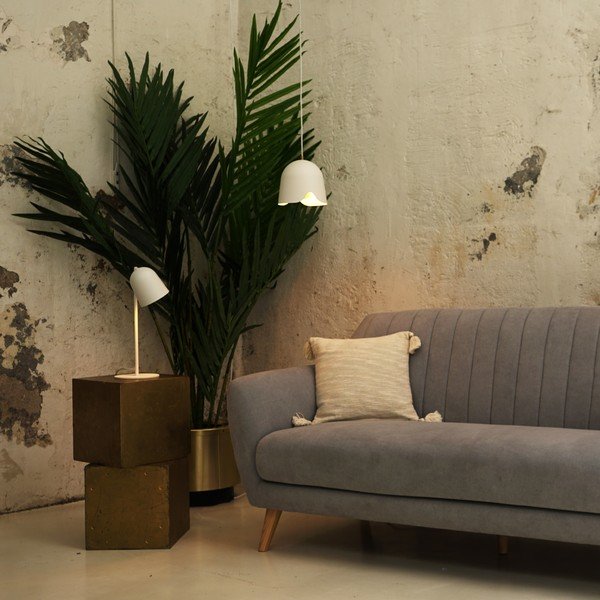 Biela stolová lampa SULION Paris, výška 40 cm-image-3