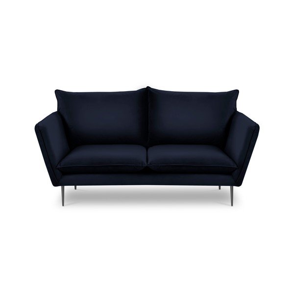 Tmavomodrá zamatová pohovka Mazzini Sofas Acacia, dĺžka 175 cm