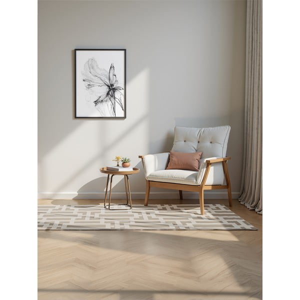 Sivo-krémový behúň 80x240 cm Perles Onyx – Elle Decoration-image-1