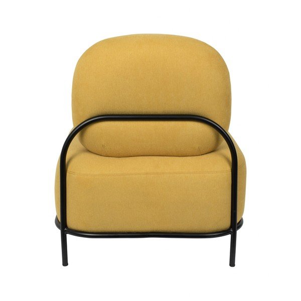 Žlté kreslo White Label Polly-image-4