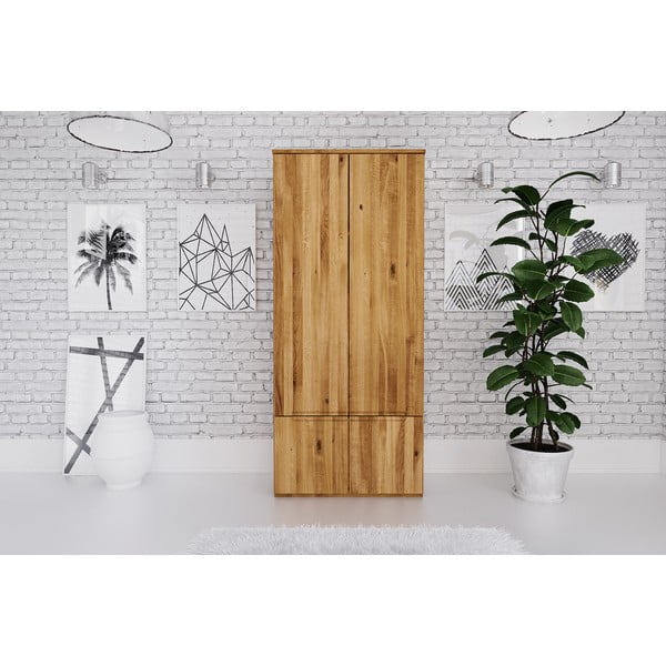 Šatníková skriňa z dubového dreva 90x206 cm Vento 2 - The Beds-image-2