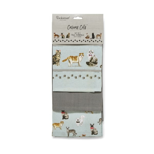 Utierky a chňapka v súprave 4 ks Curious Cats – Cooksmart ®-image-3