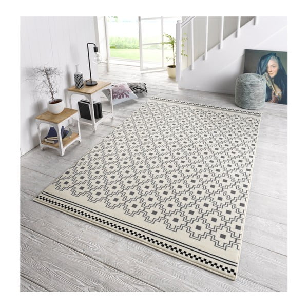 Bielo-čierny koberec Zala Living Cubic, 70 × 140 cm-image-3