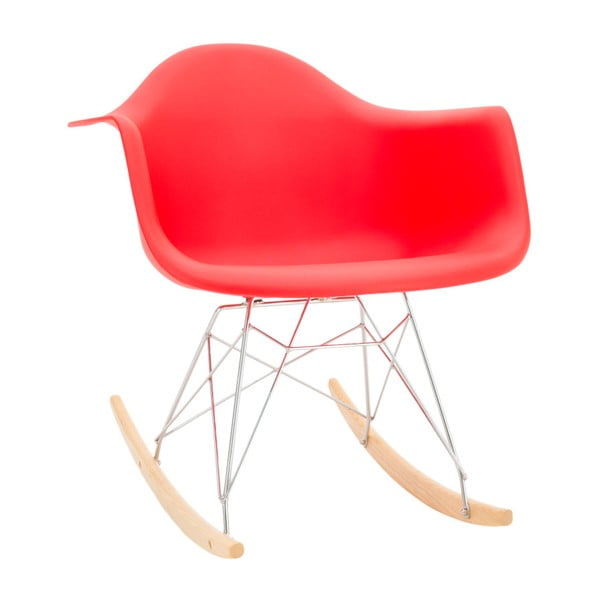 Červená hojdacia stolička InArt Amapola