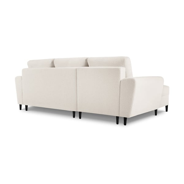 Béžová rozkladacia/s úložným priestorom rohová pohovka z textílie buklé (ľavý roh/s leňoškou) Kyoto – Cosmopolitan Design-image-4