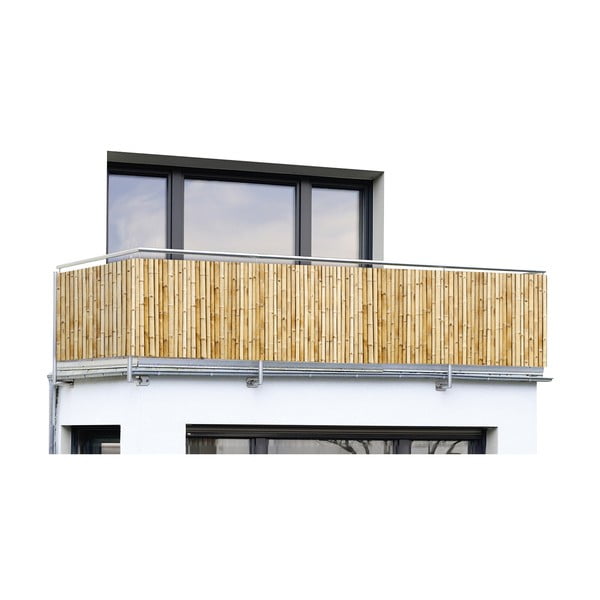 Svetlohnedá plastová balkónová zástena 500x85 cm – Maximex