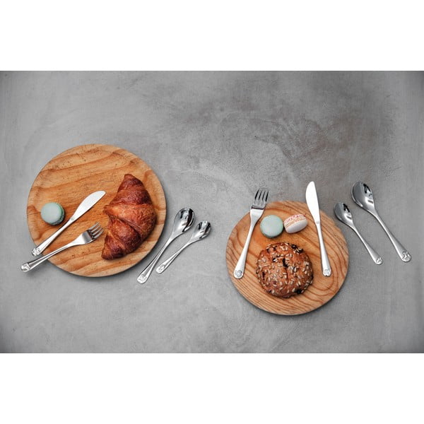 Antikoro detský príbor v striebornej farbe 4 ks Water life – Zilverstad-image-1