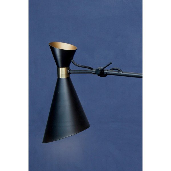 Čierne/v zlatej farbe kovové závesné svietidlo s kovovým tienidlom Linox – Premier Housewares-image-2