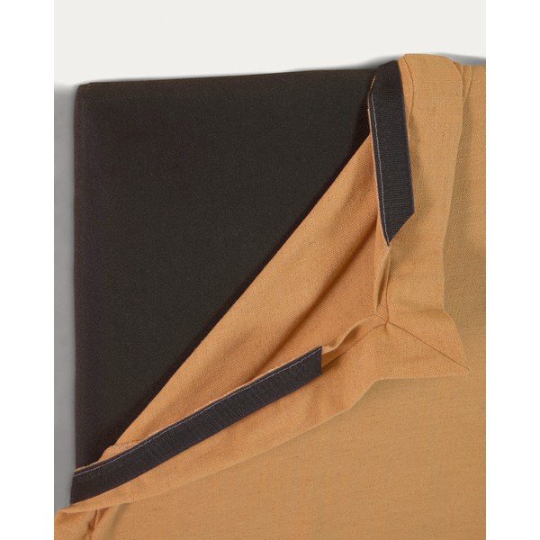 Čalúnené čelo postele v horčicovej farbe 206x106 cm Tanit – Kave Home-image-4