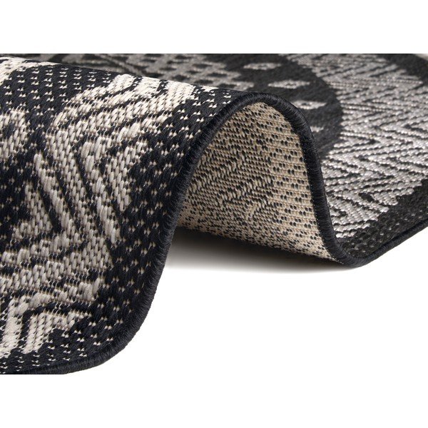 Čierno-sivý vonkajší koberec Ragami Round, ø 120 cm-image-2