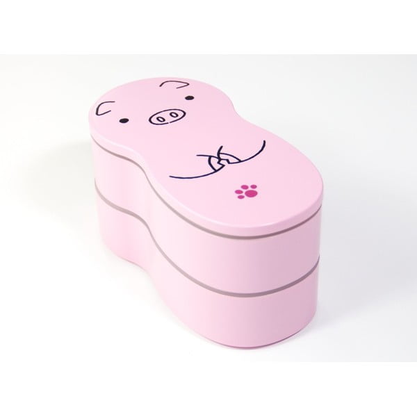 Ružový desiatový box Joli Bento Animaux, 540 ml