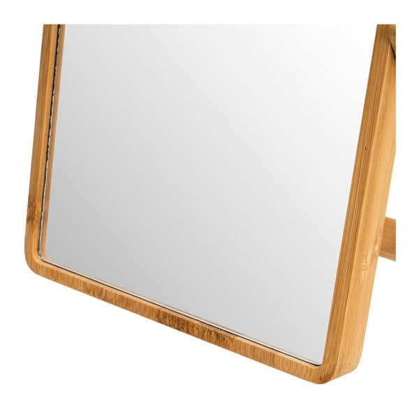 Kozmetické zrkadlo s bambusovým rámom 20x27 cm – Casa Selección-image-2