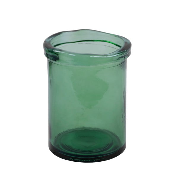 Fľaškovozelená váza z recyklovaného skla Ego Dekor Simplicity, výška 20 cm
