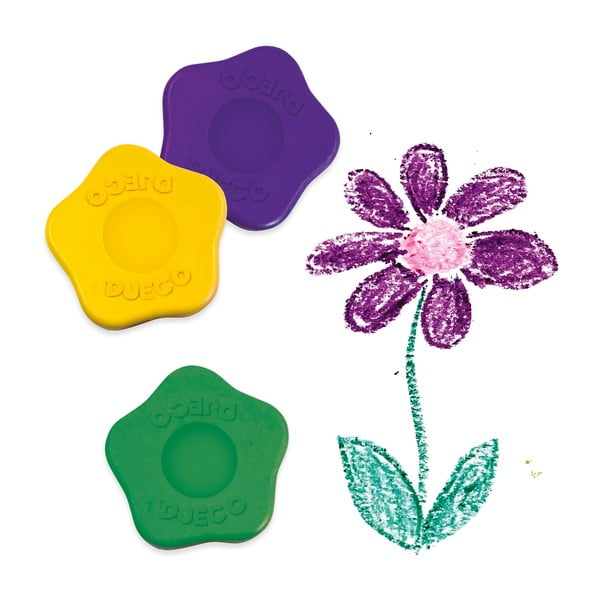 Súprava 12 farebných kried v škatuľke Djeco Flower
