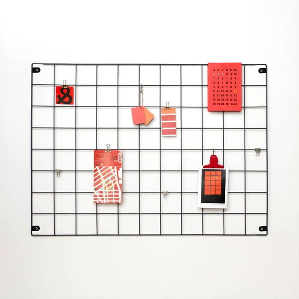 Čierna kovová nástenka, 50 × 70 cm-image-2