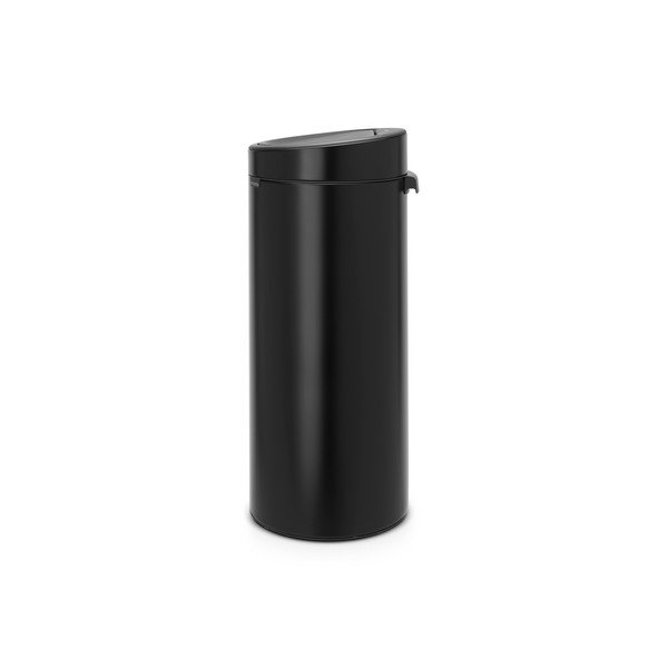 Matne čierny dotykový oceľový odpadkový kôš 30 l Touch Bin – Brabantia-image-2