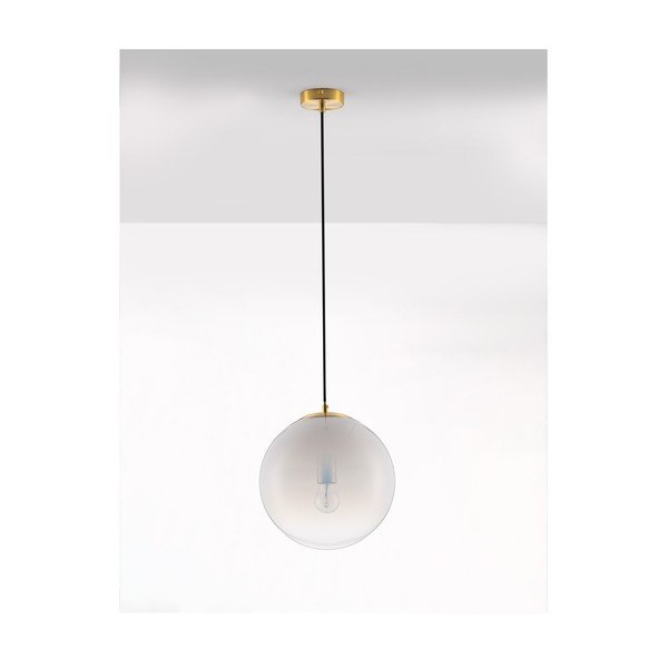 Biele/v zlatej farbe sklenené závesné svietidlo ø 30 cm Vita – Nova Luce-image-3