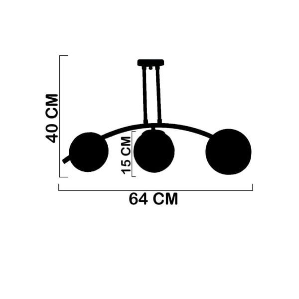 Biele/v zlatej farbe stropné svietidlo so skleneným tienidlom ø 15 cm Yay – Squid Lighting-image-2