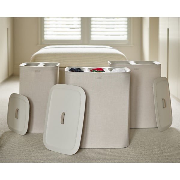 Béžový látkový kôš na bielizeň 90 l Tota Trio – Joseph Joseph-image-4