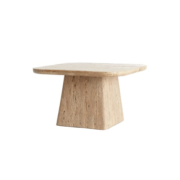 Béžový konferenčný stolík s doskou z kameňa 60x60 cm Kepami – Light & Living-image-2