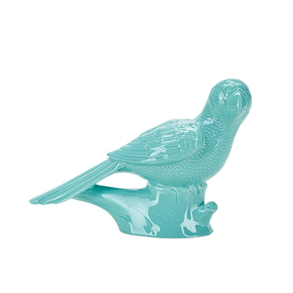 Mentolovozelená keramická soška v tvare papagája Miss Étoile