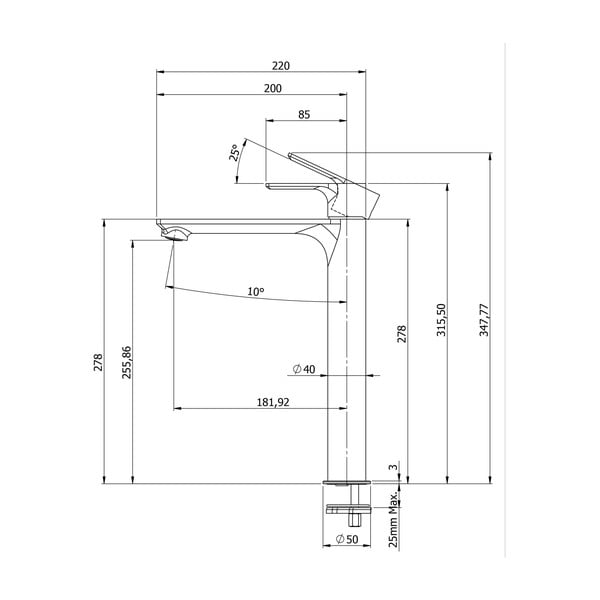 Biela stojančeková umývadlová batéria Pax – Sapho-image-1
