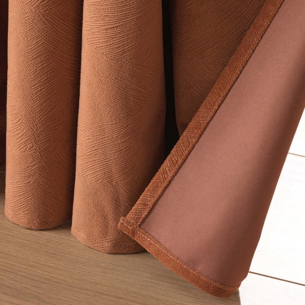 Hnedý zamatový záves 140x260 cm Olympe – douceur d'intérieur-image-3