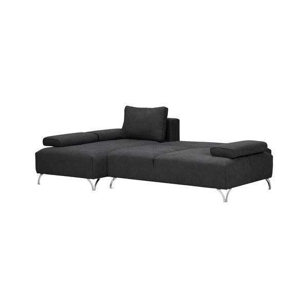 Tmavosivá rohová rozkladacia pohovka Windsor & Co Sofas Virgo, ľavý roh-image-3