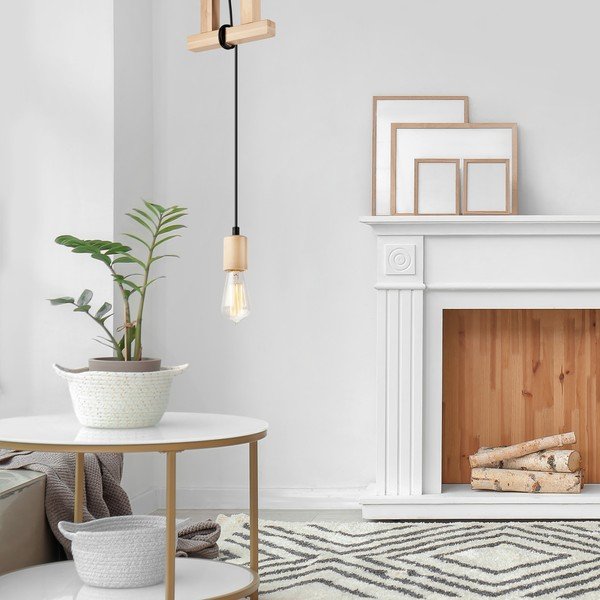 Závesné svietidlo v prírodnej farbe Leon – LAMKUR-image-2