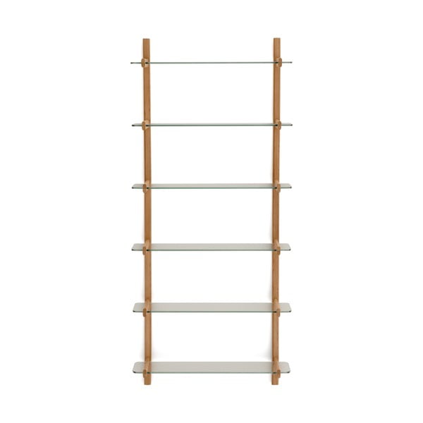 Sklenený modulárny policový systém v prírodnej farbe 90x202x30,5 cm Sitra – Kave Home