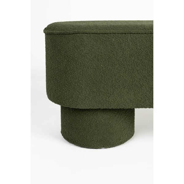 Zelená lavica z textílie buklé Marcos – White Label-image-3