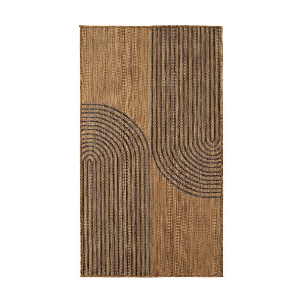 Čierny/hnedý vnútorný a vonkajší koberec 80x150 cm Mira 1453 – Ayyildiz Carpets