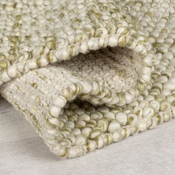 Kaki ručne tkaný koberec s prímesou vlny 160x230 cm Minerals – Flair Rugs-image-3