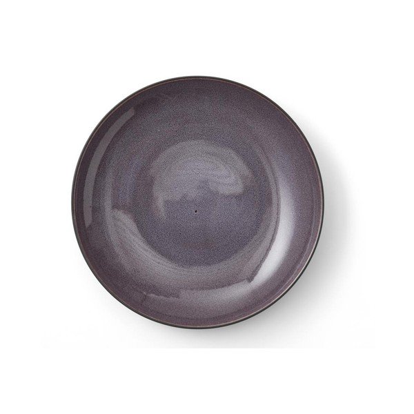 Čierna kameninová servírovacia misa s vnútornou glazúrou vo fialovej farbe Bitz Mensa, priemer 40 cm-image-2