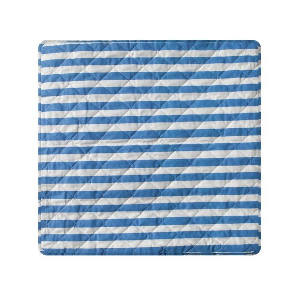 Modro-biely pruhovaný prešívaný pléd cez posteľ Stripes, 160 × 230 cm-image-2